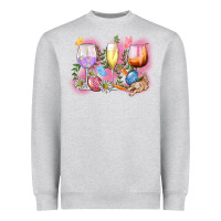 Heather Grey Easter wine glasses  Easter Day Heavyweight Sweatshirt - CowGirlArtShop