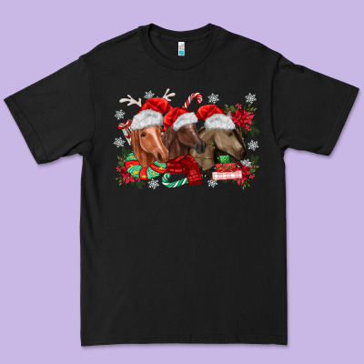 Christmas Horses Premium Tee Designed By Maliassmallbusiness