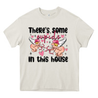 Cream there's some cupid's in this house Heavy Core Tee - MaliasSmallBusiness