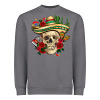 Di De Los Muertos With Roses Mexico Heavyweight Sweatshirt | Teevron