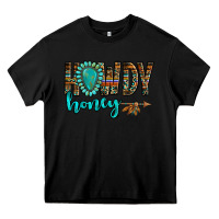 Black western howdy honey arrow gemstone Heavy Core Tee - NancyCooperArtShop