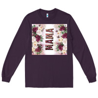 Plum mother’s day mama flowers tumbler tbs Long Sleeve Tee - TumblerDesignByShophia