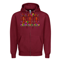 Burgundy Crawfish season mardi gras Zipper Hoodie - BundleAndBundleShop