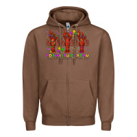 Chestnut Crawfish season mardi gras Zipper Hoodie - BundleAndBundleShop