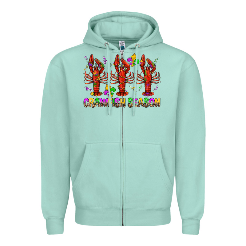 Crawfish Season Mardi Gras Zipper Hoodie by BundleAndBundleShop | Teevron