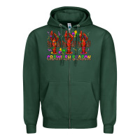 Sports Green Crawfish season mardi gras Zipper Hoodie - BundleAndBundleShop