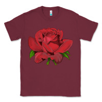 Burgundy Oklahoma Rose Illustrations Classic Tee - LillyAllenDesigns