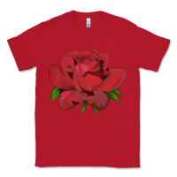 Red Oklahoma Rose Illustrations Classic Tee - LillyAllenDesigns