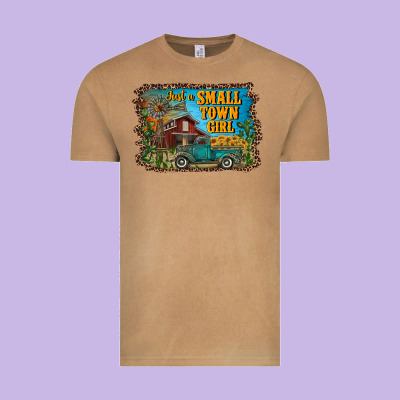 Just A Small Town Girl Vintage Tee Designed By Ranaportraitstore