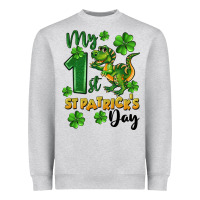 Heather Grey My first St. Patrick's Day Heavyweight Sweatshirt - CowGirlArtShop