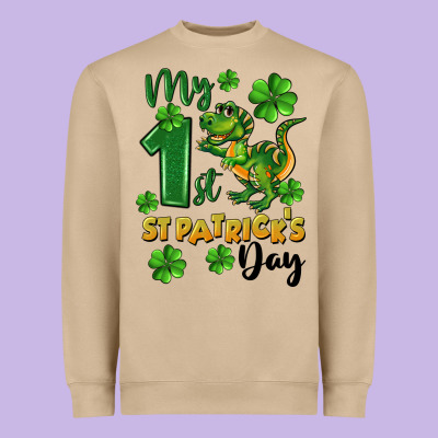 My First St. Patrick's Day Heavyweight Sweatshirt Designed By Cowgirlartshop