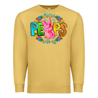 Antique Gold Chillin Peeps With My Premium Sweatshirt - CowhideDigitalArt