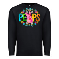 Black Chillin Peeps With My Premium Sweatshirt - CowhideDigitalArt
