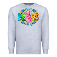 Heather Grey Chillin Peeps With My Premium Sweatshirt - CowhideDigitalArt