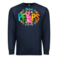 Navy Chillin Peeps With My Premium Sweatshirt - CowhideDigitalArt
