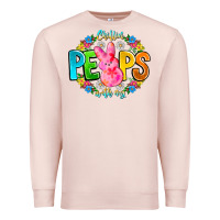 Pale Pink Chillin Peeps With My Premium Sweatshirt - CowhideDigitalArt