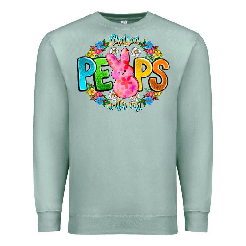 Chillin Peeps With My Premium Sweatshirt by CowhideDigitalArt | Teevron