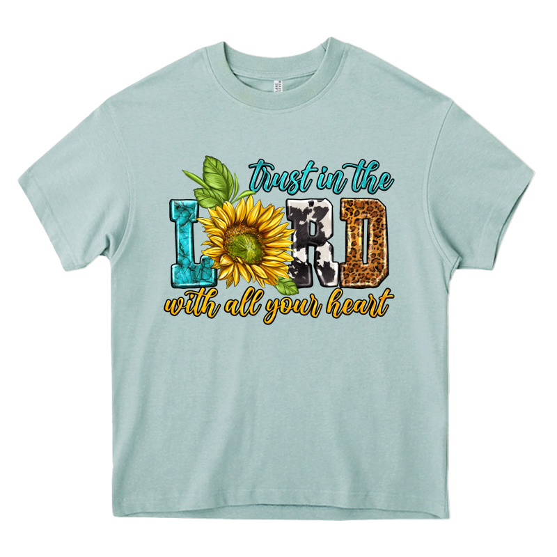 Trust In The Lord With All Your Heart Heavy Core Tee by NancyCooperArtShop | Teevron