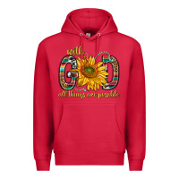 Cardinal with god all things are possible with sunflower bbs Premium Hoodie - BundleAndBundleShop