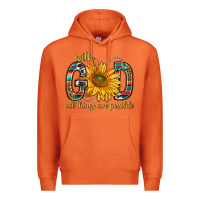 Carrot with god all things are possible with sunflower bbs Premium Hoodie - BundleAndBundleShop