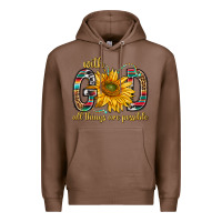 Chestnut with god all things are possible with sunflower bbs Premium Hoodie - BundleAndBundleShop