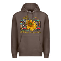 Coffee with god all things are possible with sunflower bbs Premium Hoodie - BundleAndBundleShop