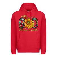 Red with god all things are possible with sunflower bbs Premium Hoodie - BundleAndBundleShop