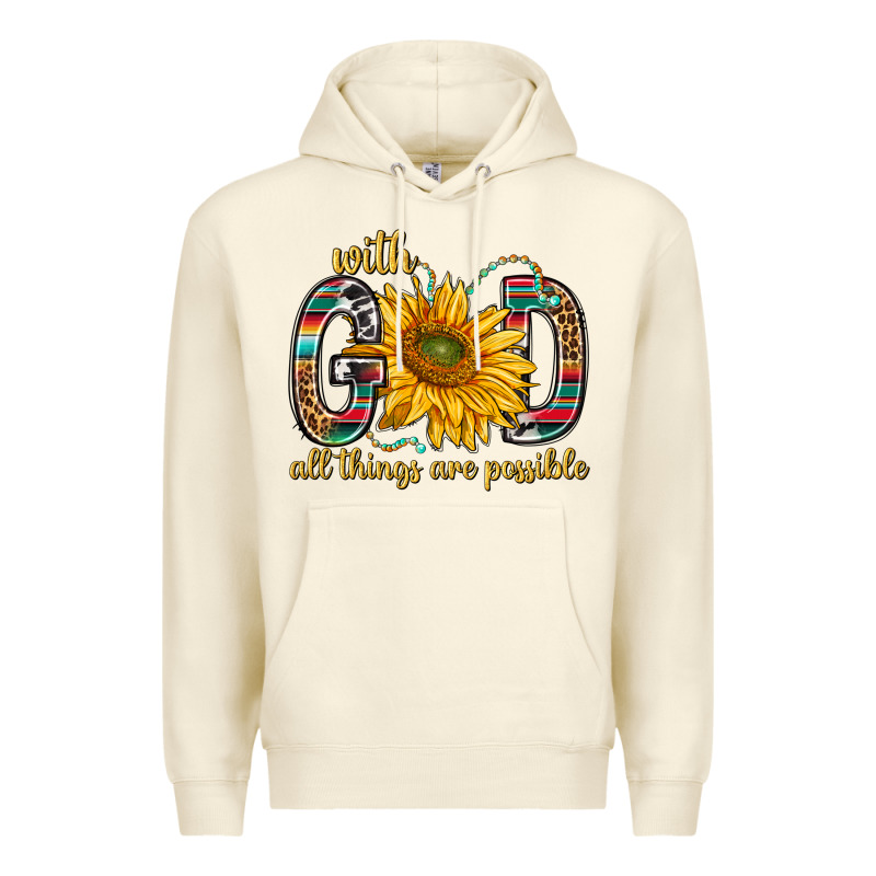 With God All Things Are Possible With Sunflower Bbs Premium Hoodie by BundleAndBundleShop | Teevron