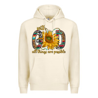 Tofu with god all things are possible with sunflower bbs Premium Hoodie - BundleAndBundleShop