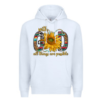 White with god all things are possible with sunflower bbs Premium Hoodie - BundleAndBundleShop
