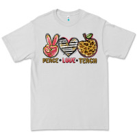 Dove Grey peace love teach Premium Tee - NancyCooperArtShop