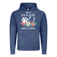 Vintage Denim Im A Dog And Horse Kind Of Queen Vintage Hoodie - Bettercallsaul