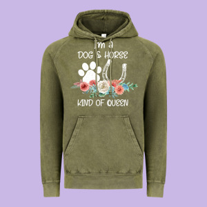 Im A Dog And Horse Kind Of Queen Vintage Hoodie Designed By Bettercallsaul