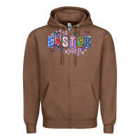 Chestnut easter with leopard Zipper Hoodie - FaDigitalArtStudio