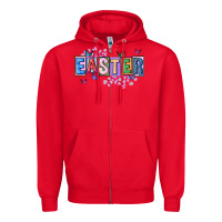 Red easter with leopard Zipper Hoodie - FaDigitalArtStudio