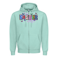 Seafoam easter with leopard Zipper Hoodie - FaDigitalArtStudio