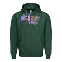 Sports Green easter with leopard Zipper Hoodie - FaDigitalArtStudio