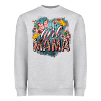 Heather Grey Girl mama butterfly mother's day Heavyweight Sweatshirt - HowdyJamesFarm