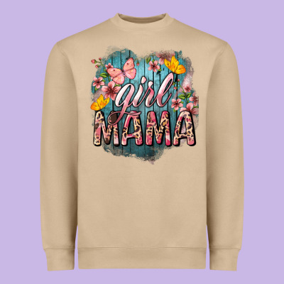 Girl Mama Butterfly Mother's Day Heavyweight Sweatshirt Designed By Howdyjamesfarm