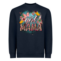 Navy Girl mama butterfly mother's day Heavyweight Sweatshirt - HowdyJamesFarm