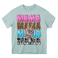Arona mama skeleton peace leopard pattern Heavy Core Tee - NancyCooperArtShop