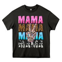 Asphalt mama skeleton peace leopard pattern Heavy Core Tee - NancyCooperArtShop