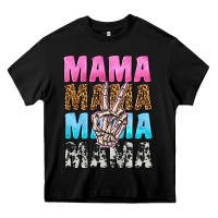 Black mama skeleton peace leopard pattern Heavy Core Tee - NancyCooperArtShop