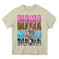 Mossy mama skeleton peace leopard pattern Heavy Core Tee - NancyCooperArtShop