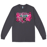 Smoke In October we wear pink Cancer Awareness Long Sleeve Tee - HowdyJamesFarm