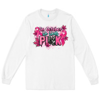 White In October we wear pink Cancer Awareness Long Sleeve Tee - HowdyJamesFarm