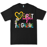 Black my first day of 1st grade Premium Tee - NancyCooperArtShop