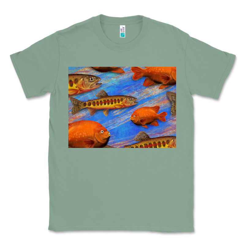 California Golden Trout Garibaldi Fish Background Classic Tee by Bettercallsaul | Teevron