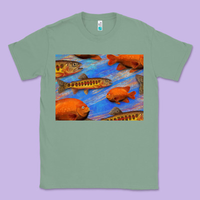 California Golden Trout Garibaldi Fish Background Classic Tee Designed By Bettercallsaul