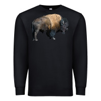 Black Bison Buffalo Premium Sweatshirt - LillyAllenDesigns
